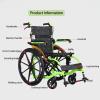 ksamwjf Self-Propelled Luxury Lightweight Folding Wheelchair, Upgraded Movable Armrests and Pedals, Aluminum Alloy Frame, with Handbrake and Quick Ope view 2