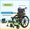 ksamwjf Self-Propelled Luxury Lightweight Folding Wheelchair, Upgraded Movable Armrests and Pedals, Aluminum Alloy Frame, with Handbrake and Quick Ope view 3