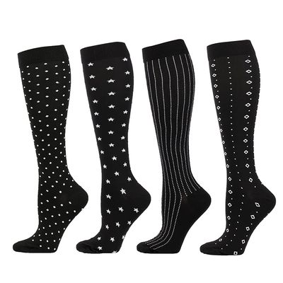 Linghe 4 Pairs Compression Socks for Men Women,Is Best for Football,Travel,Flight,Athletics,Running,Calf Pressur Support. (02, s-m) (ylw06)