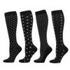 Linghe 4 Pairs Compression Socks for Men Women,Is Best for Football,Travel,Flight,Athletics,Running,Calf Pressur Support. (02, s-m) (ylw06) view 1