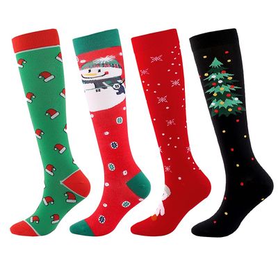 Linghe 4 Pairs Compression Socks for Men Women,Is Best for Football,Travel,Flight,Athletics,Running,Calf Pressur Support. (08, s-m)