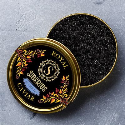 50g White Sturgeon Royal Caviar | Acipenser trasmontanus | Fish Caviar | Malossol Caviar | | Brand - Siberius Caviar | Free Express refrigerated delivery