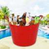 TENLITE Large 42L Flexi Tub Bucket Storage/Flexi Tub with Handles for Home and Garden (Red) view 4