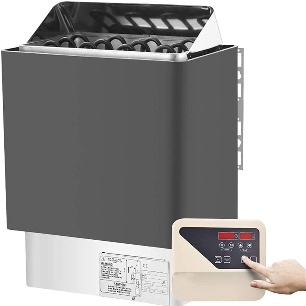 UIGJIOG Sauna Heater 6 / 9kw, Electric Heater, Dry Sweet Team Bus Sauna Heater Stove, Business Sauna Heater 220V / 380V, with External Digital Display Controller,6KW
