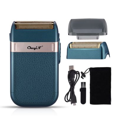CkeyiN Men's Reciprocating Cordless Razor Shaver, USB Rechargeable Electric Foil Shaver with Replaceable Foil Head, Multifuctional Wet & Dry Portable Shaver for Men's Beard Shaving Trimming Grooming