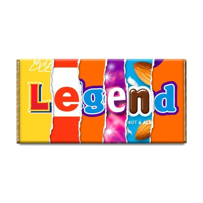 Legend Chocolate Bar Wrapper Novelty Gift Present for Friend Daddy Boyfriend #245 (with chocolate)