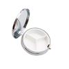 1PCS Round Mini Portabler Stainless Steel Pill Box Case Pocket 2 inches Medicine Tablet Holder Organizer Case for Purse -Compact 3 Compartment,Gradually Blue Fish Scale Pattern view 3