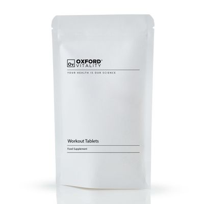 Workout Tablets | Caffeine, B Vitamins, Creatine, Beetroot | Amino Acids | Energy & Metabolism Support | Oxford Vitality (120)