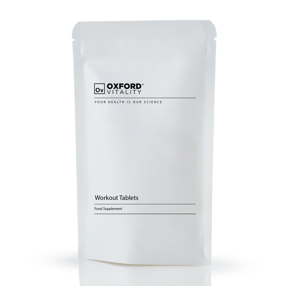 Workout Tablets | Caffeine, B Vitamins, Creatine, Beetroot | Amino Acids | Energy & Metabolism Support | Oxford Vitality (120)