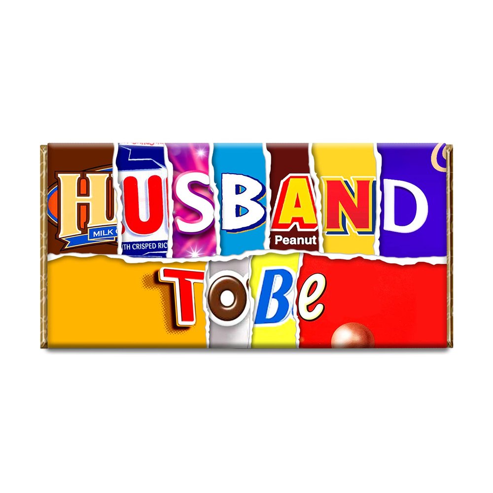 Husband To Be Novelty Chocolate Bar Wrapper Lovely Gift For Birthday Valentine #335 (with chocolate)