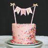 One Cake Topper for Baby Girls - Pink and Gold Cake Topper Banner for 1st Birthday, First Birthday Cake Topper, Paper Straw Cake Topper, Cake Smash Decorations view 4