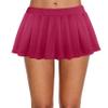 Afibi Women Sexy Role Play Pleated Mini Skirt Ruffle Lingerie for Schoolgirl Outifts, Burgundy, XX-Large view 4