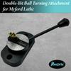 ASSORTS Lathe Ball Turning Attachment -Oval Base with Size Scale-Double Bit | Convex & Concave Metal Sphere Radius Turning Tool Fits Myford & Similar Lathes Precision Metalworking Lathe Accessory view 3
