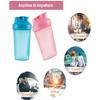 ANNAKIKI Shaker Bottle Protein Shakes and 16-Ounce/400ML Shaker Bottle with Wire Whisk Balls,Free of BPA plastic (Blue+Pink(2PCS)) view 4