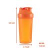 ANNAKIKI Shaker Bottle Protein Shakes and 16-Ounce/400ML Shaker Bottle with Wire Whisk Balls,Free of BPA plastic (Orange+Green(2PCS)) view 2