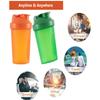 ANNAKIKI Shaker Bottle Protein Shakes and 16-Ounce/400ML Shaker Bottle with Wire Whisk Balls,Free of BPA plastic (Orange+Green(2PCS)) view 4