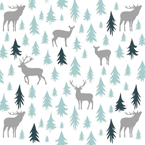 20 Napkins Animal Silhouettes in the Forest Winter Christmas Table Decoration 33 x 33 cm