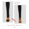 4 Pairs Copper Compression Socks for Men & Women Circulation 15-20mmHg Knee High Compression Socks Best Support for Nurses, Athletic, Running, Cycling, Flying, Travel (Black,S-M) view 2