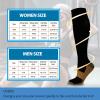 4 Pairs Copper Compression Socks for Men & Women Circulation 15-20mmHg Knee High Compression Socks Best Support for Nurses, Athletic, Running, Cycling, Flying, Travel (Black,S-M) view 4