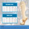 4 Pairs Copper Compression Socks for Men & Women Circulation 15-20mmHg Knee High Compression Socks Best Support for Nurses, Athletic, Running, Cycling, Flying, Travel (Nude,S-M) view 4