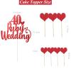 Elicola 40th Anniversary Cake Toppers Ruby Weddding Anniversary Heart Cake Decoration for Celebration Party Supplies view 2