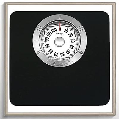 MANY 280lbs. Mechanical Floor Scale, Precision Mechanical Bath Scale, Analog Floor Scale, Sturdy Non-Slip Platform, No Batteries