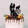 Couple Wedding Cake Topper Bride And Groom With Shetland Sheepdog Dog Cake Topper Custom Dog Pet Topper Personalized Wedding Topper Bride Cake Topper Gift for Wedding Anniversary view 3