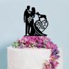 Couple Wedding Cake Topper Bride And Groom With Field Spaniel Heart Dog Cake Topper Custom Dog Pet Topper Personalized Wedding Topper Bride Cake Topper Gift for Wedding Anniversary view 1