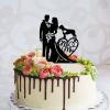 Couple Wedding Cake Topper Bride And Groom With Field Spaniel Heart Dog Cake Topper Custom Dog Pet Topper Personalized Wedding Topper Bride Cake Topper Gift for Wedding Anniversary view 2