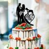 Couple Wedding Cake Topper Bride And Groom With Field Spaniel Heart Dog Cake Topper Custom Dog Pet Topper Personalized Wedding Topper Bride Cake Topper Gift for Wedding Anniversary view 4