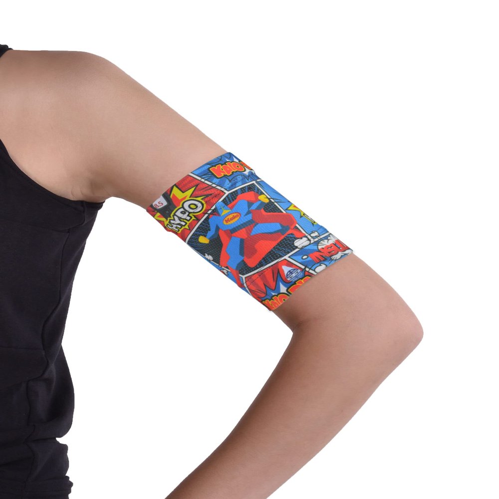 Dia-Band KIDS, armband for CGM Freestyle Libre, Medtronic, Dexcom or Omnipod - Comfortable and reusable diabetic armband for glucose sensor. (Junior.XL (21-23cm))