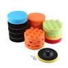 19Pcs 4" 5" 6" Sponge Buffing Polishing Pad Kit Polishing Machine Pads for Car Polisher Buffer with Drill Adapter(4Inch) view 1