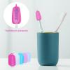 5Packs Toothbrush Cover Caps,Food Grade Silicone Toothbrush Head Covers for Travel, Home, Camping and School view 2