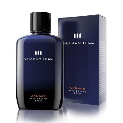 GRAHAM HILL Arnage Soothing & Refreshing Face and Beard Balm for Men, 200ml - Beard Balm, Men's Face Moisturizer, Vegan Beard Moisturiser for Men with Panthenol, Jojoba Oil & American Cuckoo Flower