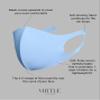 VIRTUE CODE Second Skin Cloth Face Mask Pack. 4 Buttery Soft Masks Washable Fabric - Blue Face Mask Reusable. Stretchy, Comfortable, Fresh Facemask. view 3
