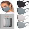 VIRTUE CODE Second Skin Cloth Face Mask Pack. 4 Buttery Soft Masks Washable Fabric - Grey Face Mask Reusable. Stretchy, Comfortable, Fresh Facemask. view 1