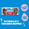 Genius Guten Free Chocolate Muffins, 2 Pack x4 (4 Packs of 2) view 2