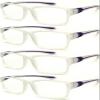 4 Pairs Sports Design Zizo Eyewear Comfortable Stylish Reading Glasses/Plastic Glasses Frame R152 Spectacles (No-Slip Violet, 1.50 Magnification) view 1