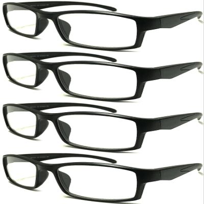 4 Pairs Sports Design Zizo Eyewear Comfortable Stylish Reading Glasses/Plastic Glasses Frame R152 Spectacles (Matte Black, 2.50 Magnification)