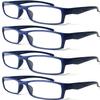 4 Pairs Sports Design Zizo Eyewear Comfortable Stylish Reading Glasses/Plastic Glasses Frame R152 Spectacles (Matte Navy, 3.50 Magnification) view 1
