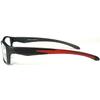 4 Pairs Sports Design Zizo Eyewear Comfortable Stylish Reading Glasses/Plastic Glasses Frame R152 Spectacles (Black/Arms Red, 3.00 Magnification) view 4
