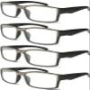 4 Pairs Sports Design Zizo Eyewear Comfortable Stylish Reading Glasses/Plastic Glasses Frame R152 Spectacles (Matte Brown, 1.00 Magnification) view 1