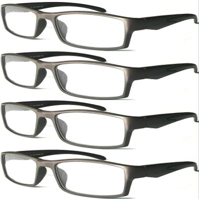 4 Pairs Sports Design Zizo Eyewear Comfortable Stylish Reading Glasses/Plastic Glasses Frame R152 Spectacles (Matte Brown, 3.00 Magnification)