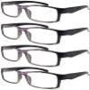 4 Pairs Sports Design Zizo Eyewear Comfortable Stylish Reading Glasses/Plastic Glasses Frame R152 Spectacles (Pearly Purple, 1.00 Magnification) view 1