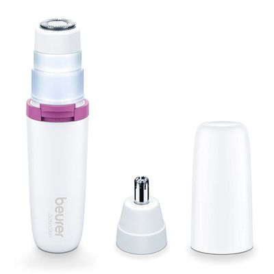 Beurer HL16 Facial Shaver for Women, Electric Hair Remover for Ladies, for Removing Facial, Nose and Ear Hair & for Shaping and Trimming Eyebrows, Quick & Easy on-The-go
