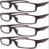 4 Pairs Sports Design Zizo Eyewear Comfortable Stylish Reading Glasses/Plastic Glasses Frame R152 Spectacles (Matte Burgundy, +0.50 Magnification) view 1