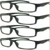 4 Pairs Sports Design Zizo Eyewear Comfortable Stylish Reading Glasses/Plastic Glasses Frame R152 Spectacles (Black/Arms Wine, 0.00 Magnification) view 1