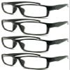 4 Pairs Sports Design Zizo Eyewear Comfortable Stylish Reading Glasses/Plastic Glasses Frame R152 Spectacles (Black, +2.00 Magnification) view 1