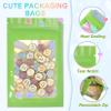 100 Pieces Smell Proof Mylar Resealable Bags Holographic Packaging Bags Resealable Bags with Clear Window for Food Storage & Shine view 3