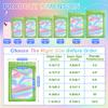 Pack of 100 Smell Proof Mylar Resealable Bags Holographic Packaging Bags Resealable Zipper Bags with Clear Window for Food Storage and view 2